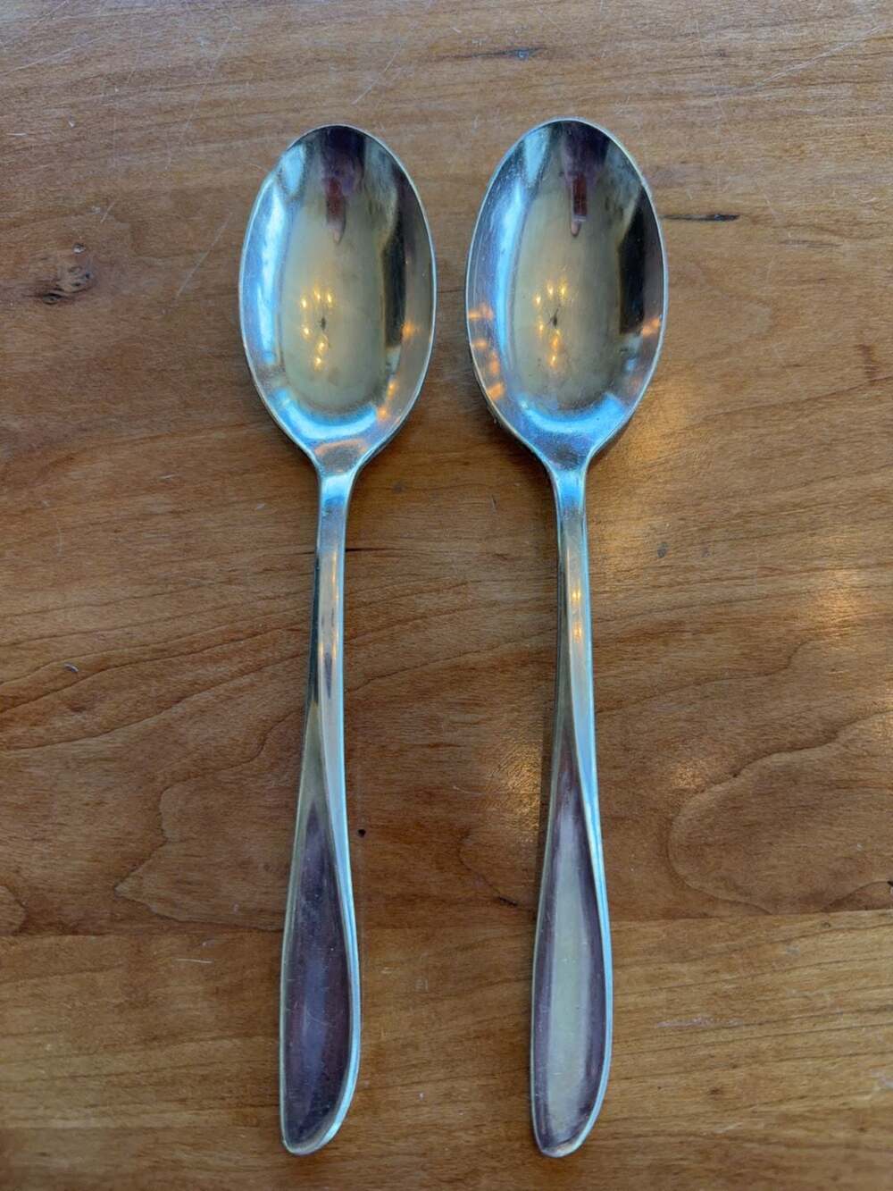Holmes & Edwards DeepSilver Inlaid Silverplate Teaspoons Set of 2